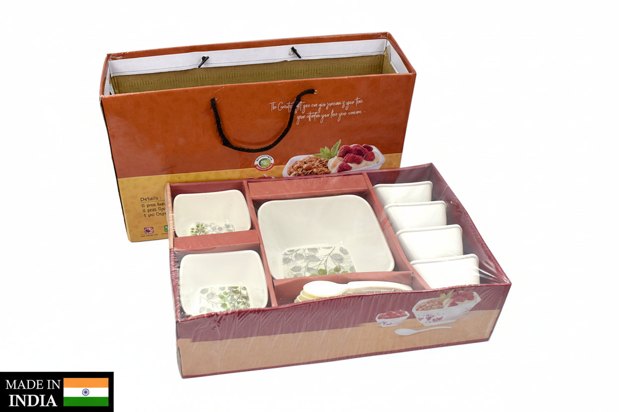 2735 13 Pc Pudding Set Used As A Cutlery Set For Serving Food Purposes And Sweet Dishes And All In All Kinds Of Household And Official Places Etc.