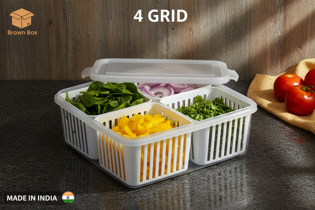 Fridge Storage Boxes Freezer Storage Containers Container For Kitchen Storage Set Storage In Kitchen Vegetable Storage Draining Crisper Refrigerator Food Box (1 Pc)