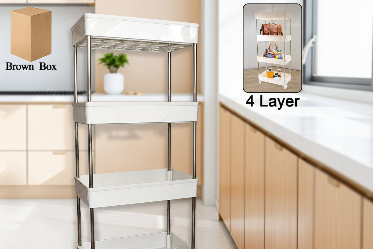 4 Layer Kitchen Rack For Holding And Placing Types Of Things