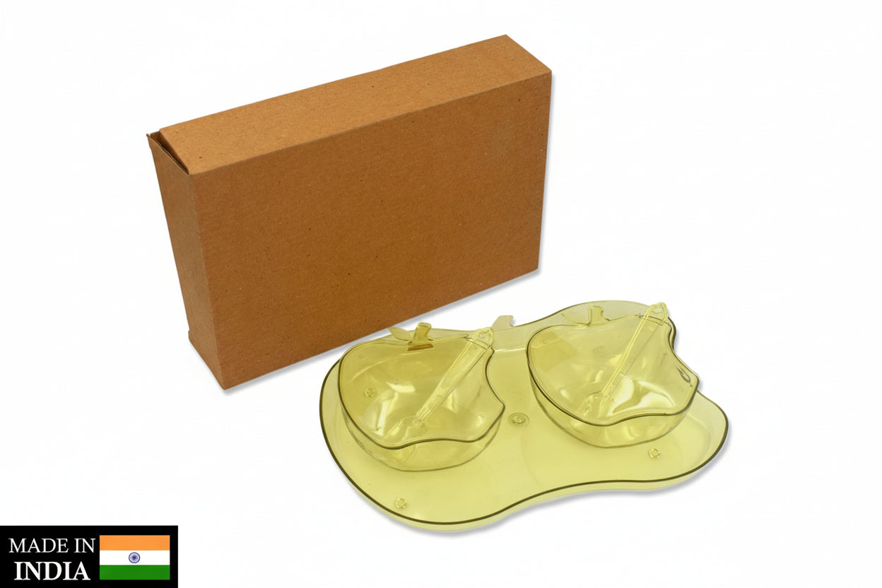 2752 Apple Shape Tray Bowl Used For Serving Snacks And Various Food Stuffs.