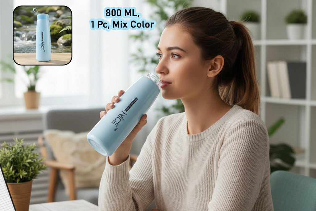 Plastic Water Bottle (1 Pc 800 Ml Mix Color)