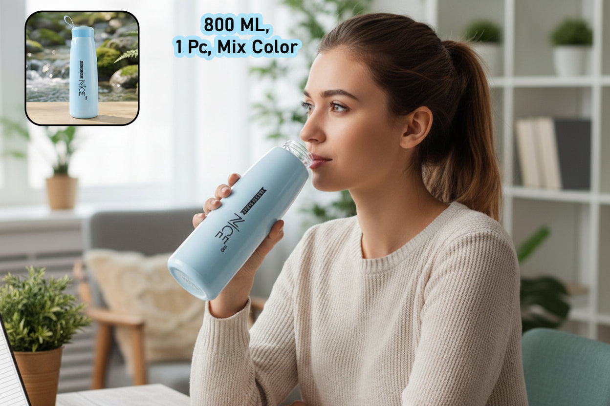 Plastic Water Bottle (1 Pc 800 Ml Mix Color)