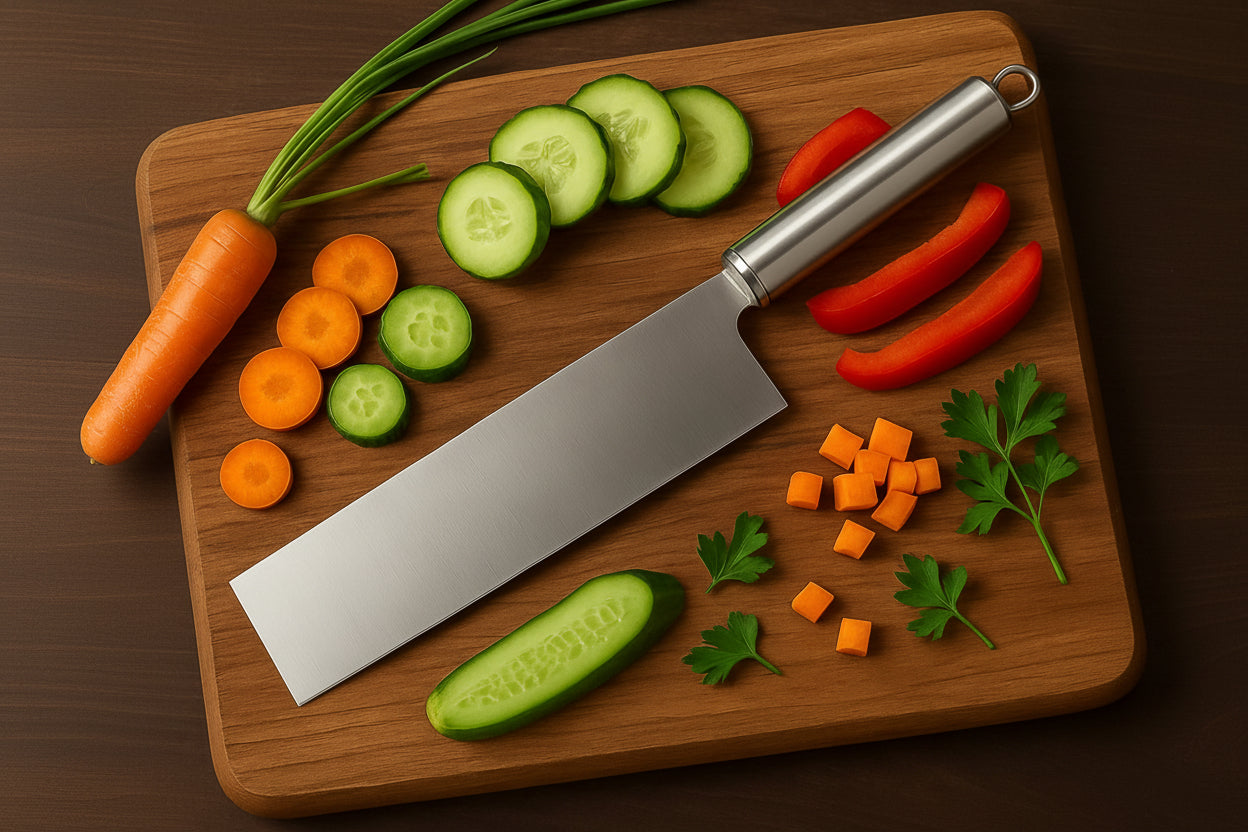 Professional-grade Stainless Steel Vegetable Cleaver Knife 1 Pc