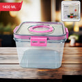 8262 High Quality Plastic Food Storage Container Clear Washable Refrigerator Food Box Food Container Fruit Box Container With Lid (1400 Ml)