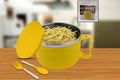 2933 Maggie Bowl With Lid And Handle Soup Bowls For Easy Perfect Breakfast Cereals Fruits Ramen Beverages Essentials Dishwasher Safe Double Layer