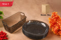 Plastic Household Plates Dinner Plates Dish Tray Skewer Bone Plate Set (10 Pcs Set)