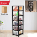6-layer Modular Plastic Drawer Storage Cabinet