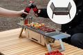 Portable Bbq  Barbecue Grill Stainless Steel Folding Charcoal Grill (1 Set  Net Weight  2207 Gm)