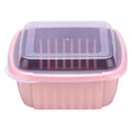 2355 Double Layer Food Drainer Washing Basket With Collapsible Strainers Colander