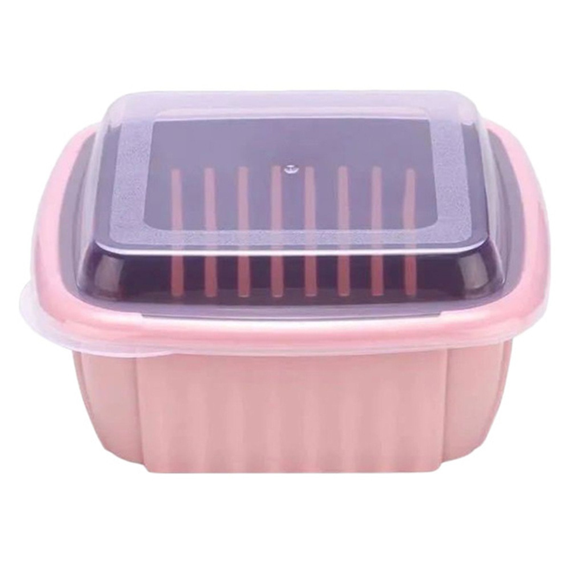 2355 Double Layer Food Drainer Washing Basket With Collapsible Strainers Colander