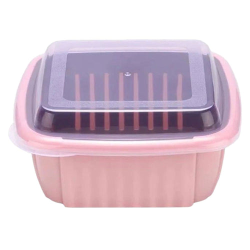 2355 Double Layer Food Drainer Washing Basket With Collapsible Strainers Colander
